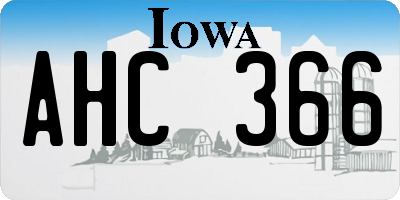 IA license plate AHC366