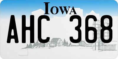 IA license plate AHC368