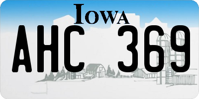IA license plate AHC369