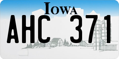 IA license plate AHC371