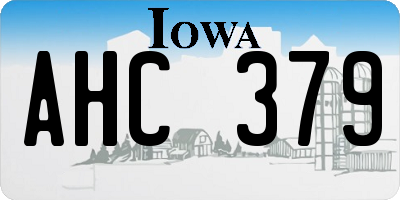 IA license plate AHC379