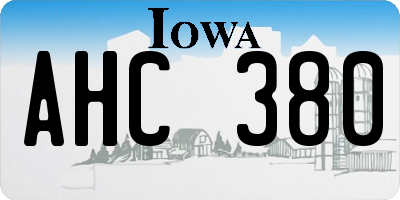 IA license plate AHC380