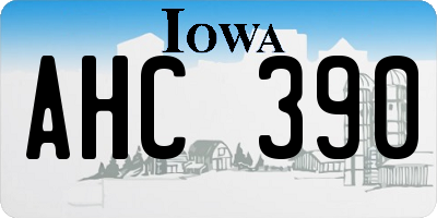 IA license plate AHC390