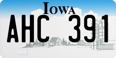 IA license plate AHC391