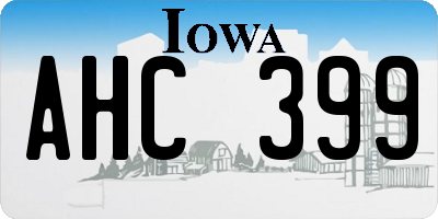 IA license plate AHC399