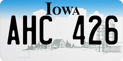 IA license plate AHC426