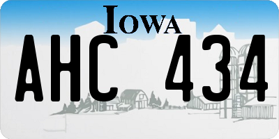 IA license plate AHC434