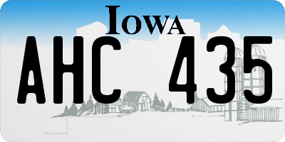 IA license plate AHC435