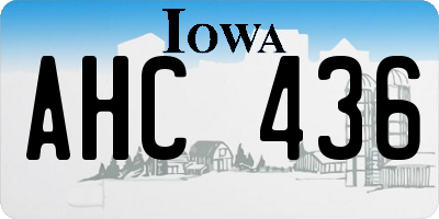 IA license plate AHC436