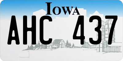IA license plate AHC437