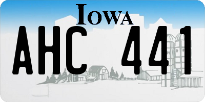 IA license plate AHC441