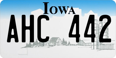 IA license plate AHC442