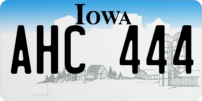 IA license plate AHC444