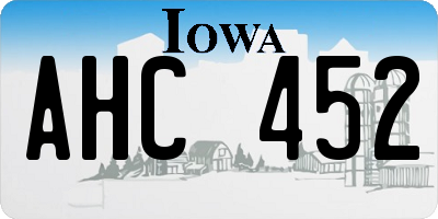 IA license plate AHC452