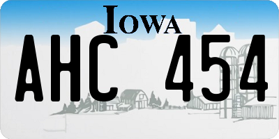 IA license plate AHC454