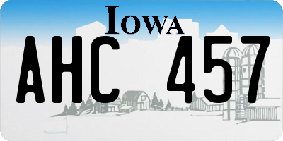 IA license plate AHC457