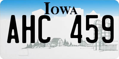IA license plate AHC459