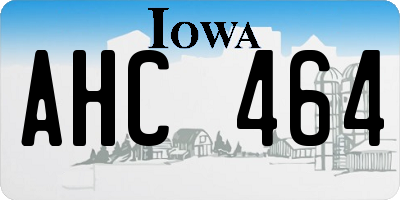 IA license plate AHC464