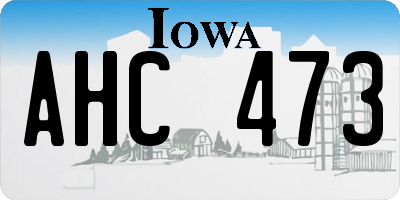 IA license plate AHC473