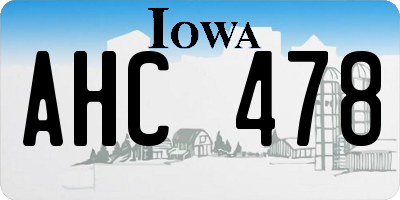 IA license plate AHC478