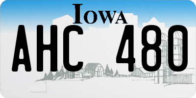 IA license plate AHC480