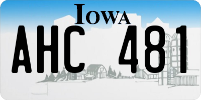 IA license plate AHC481