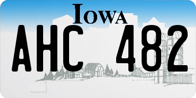 IA license plate AHC482