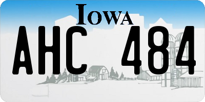 IA license plate AHC484