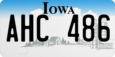 IA license plate AHC486