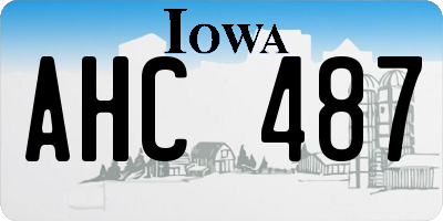 IA license plate AHC487