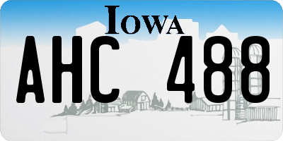 IA license plate AHC488