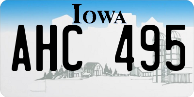 IA license plate AHC495