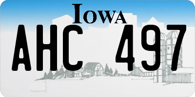 IA license plate AHC497