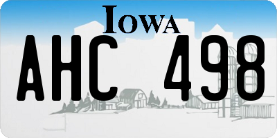 IA license plate AHC498