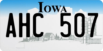 IA license plate AHC507