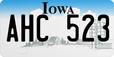 IA license plate AHC523
