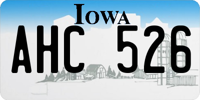 IA license plate AHC526