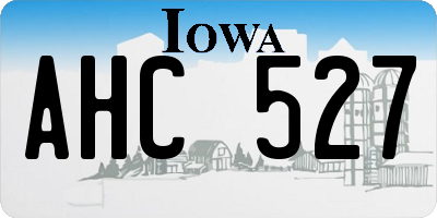 IA license plate AHC527