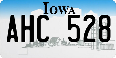 IA license plate AHC528