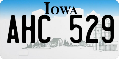 IA license plate AHC529