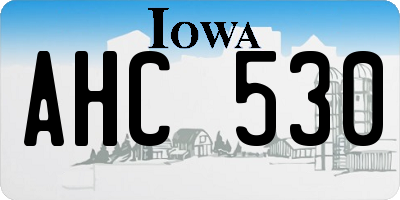 IA license plate AHC530