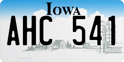 IA license plate AHC541