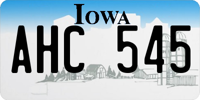 IA license plate AHC545