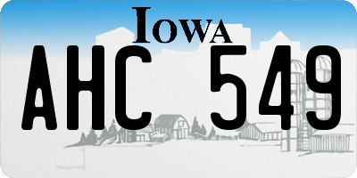 IA license plate AHC549