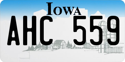 IA license plate AHC559