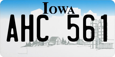 IA license plate AHC561