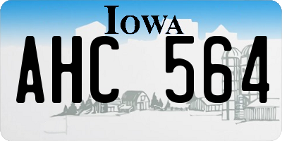 IA license plate AHC564