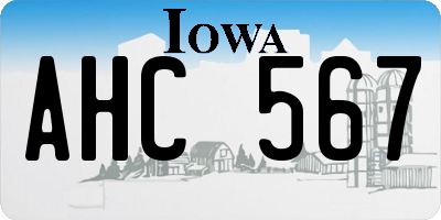 IA license plate AHC567