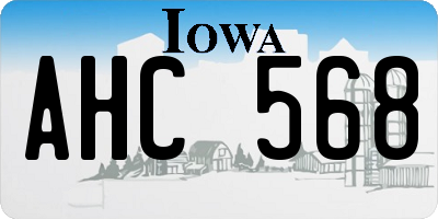 IA license plate AHC568