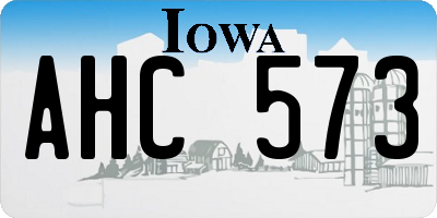 IA license plate AHC573